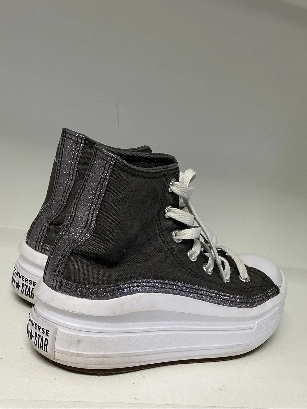 Converse Kids High-Top Platform Sneakers - Black & White
